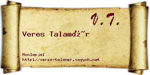 Veres Talamér névjegykártya